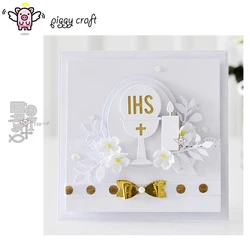 Piggy Craft metal cutting dies cut die mold IHS Holy Grail Candle Cross Scrapbook paper craft knife mould blade punch stencils