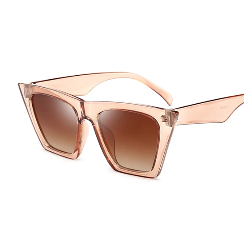 Fashion Sunglasses Woman Square Cat Eye Design Luxury Sunglasses Female Cool Vintage Black Oculos De Sol Feminino