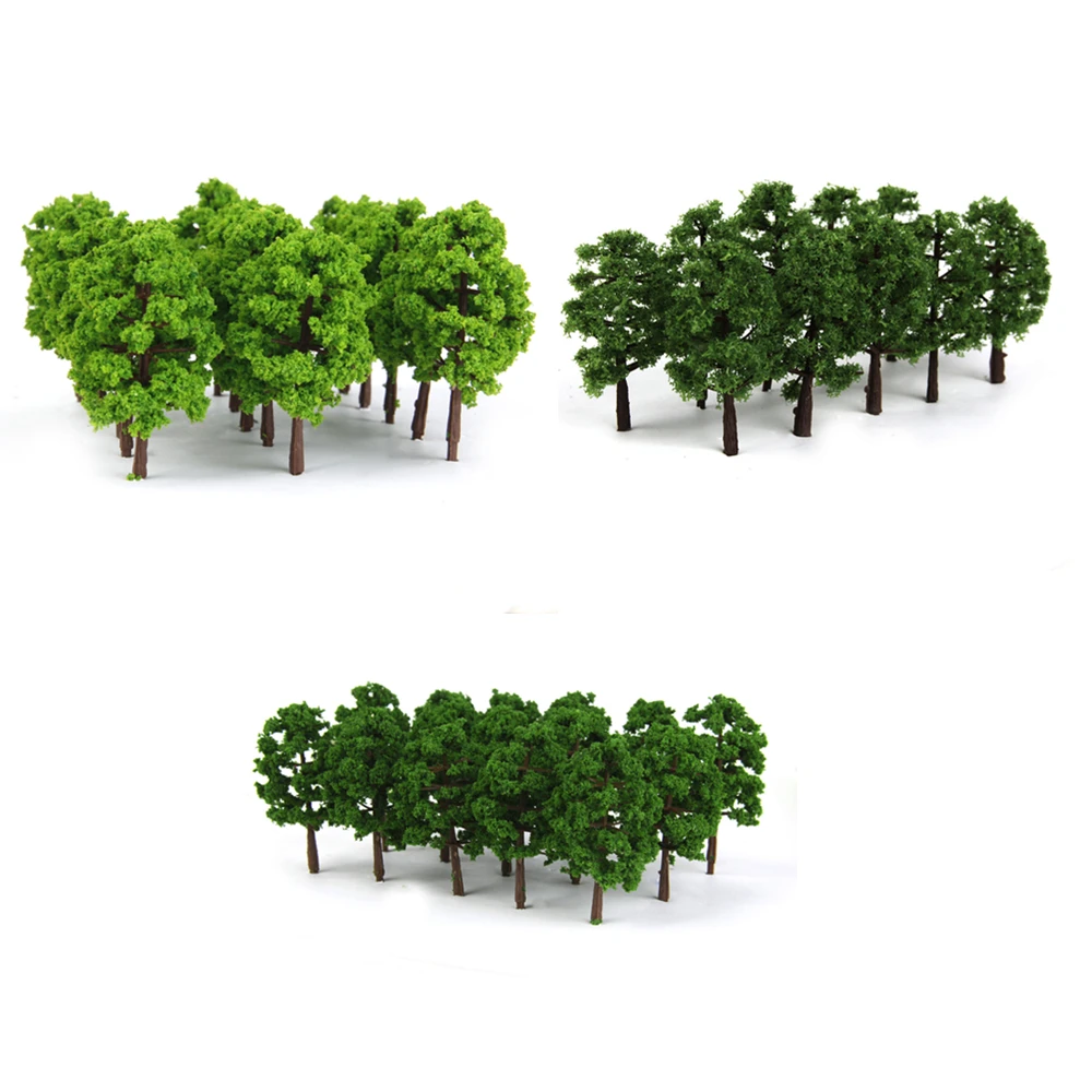 60pcs  trees model forest making accessories n scale 1 150 train railway railroad scenery diorama or layout