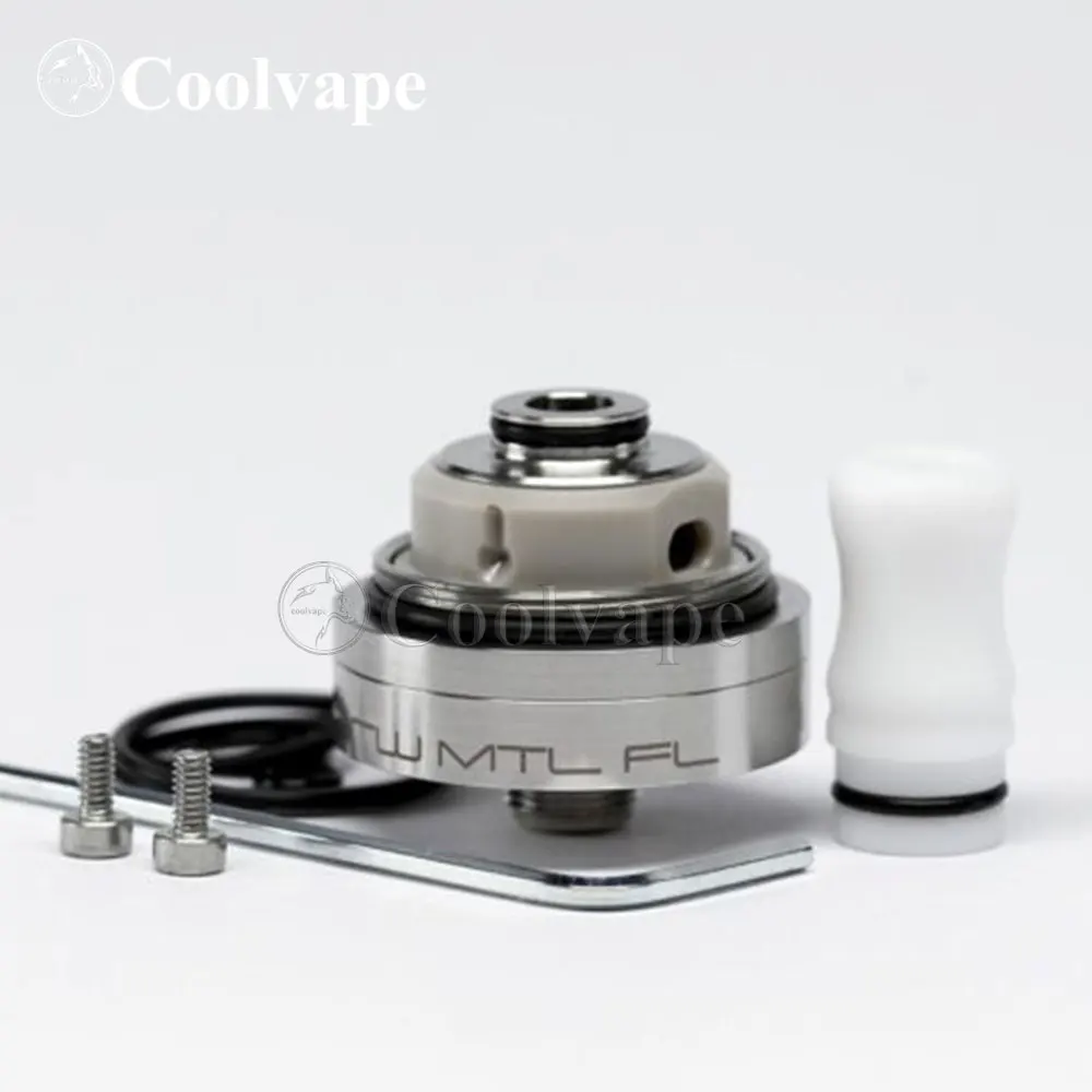 24 مللي متر Dvarw MTL FL 24 هيئة الطرق والمواصلات لفائف واحدة هيئة الطرق والمواصلات 24 مللي متر دياماتر 316ss البخاخة تدفق الهواء خزان إعادة البناء هيئة الطرق والمواصلات vs sxk Dvarw MTL هيئة الطرق والمواصلات