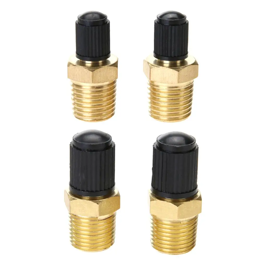 2Pcs 1/4 1/8 Inch Npt Mpt Brass Tire Tire Air Compressor Fuel Tank Filling Valve For Dunlop Valve Car Styling Auto Parts