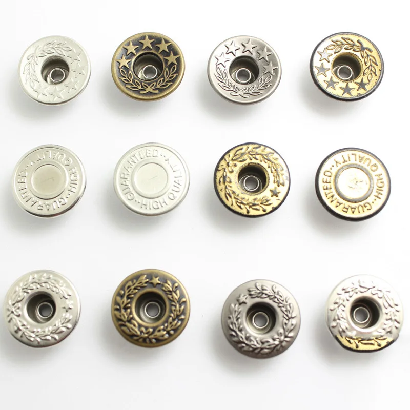 20PCS Snap Fastener Metal Pants Buttons for Clothing Jeans Adjust Button Self Increase Reduce Waist 17mm Sewing Buttons