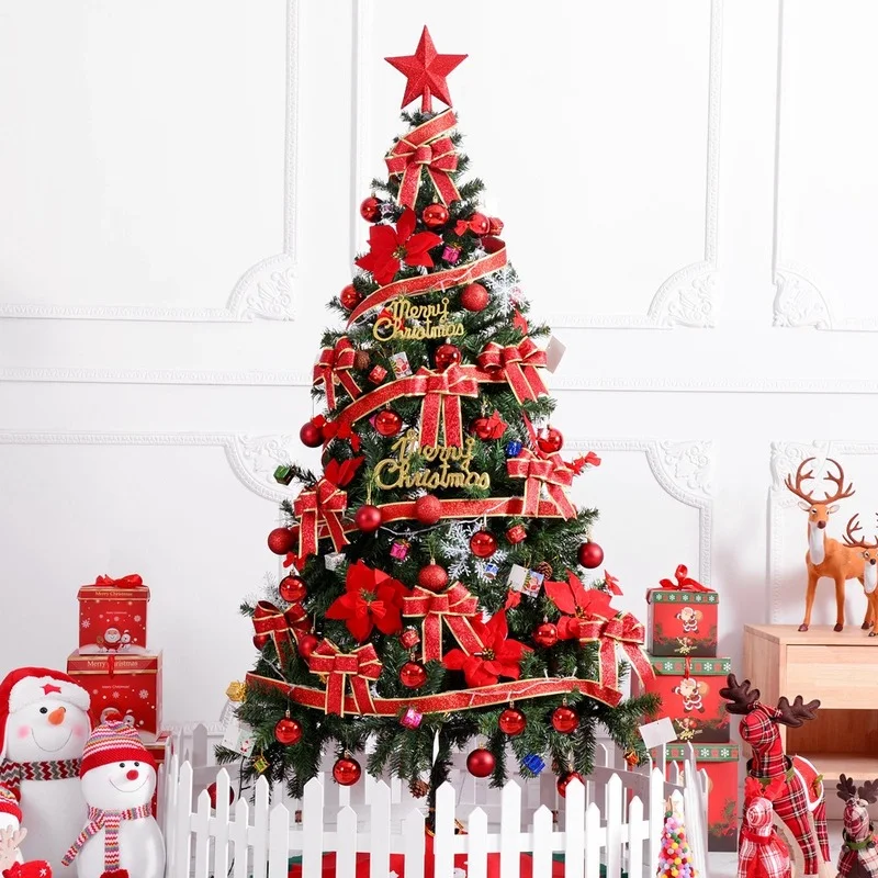 Deluxe Package Encryption Luminous Suit Christmas Tree 1.8 M  Hotel Mall  Xmas Decoration Ornaments for Home Festival Supplies