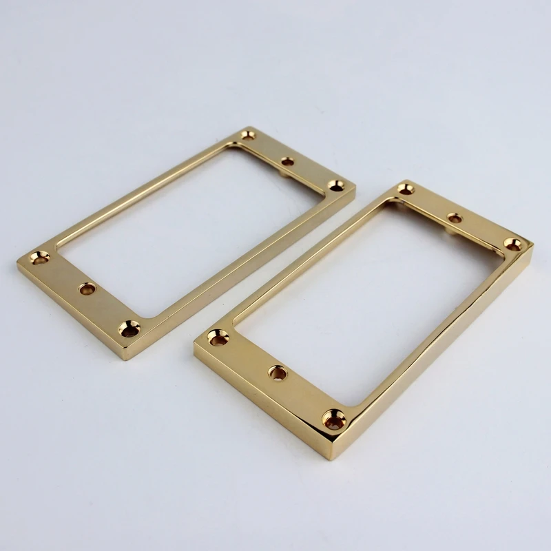 1 Set Gold Pickup Mounting Rings for Humbucker Pickups Cover Frame Flat Top Set Replacement Electric Guitar or Bass