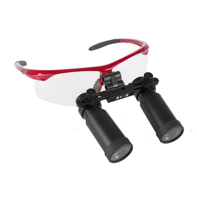 High Quality Medical Magnifying Glasses 6.0X-R Binocular Magnifier Dental Surgical Loupes 3 Color Option