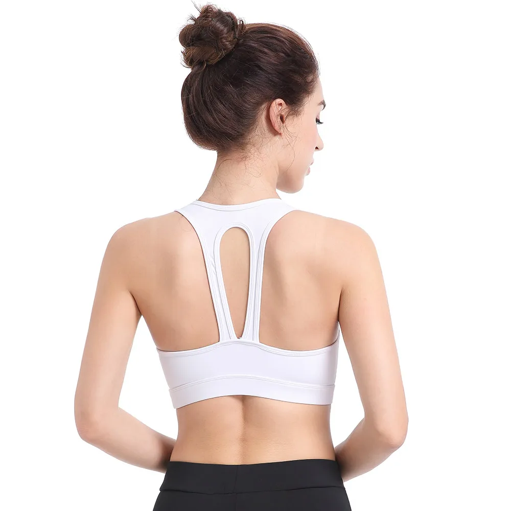 

LUKITAS Women Sport Bra Top High Stretch Quick Dry Soft Top Fitness Running Workout Yoga Brassiere Gym T-Back Bra Sport Bra XL