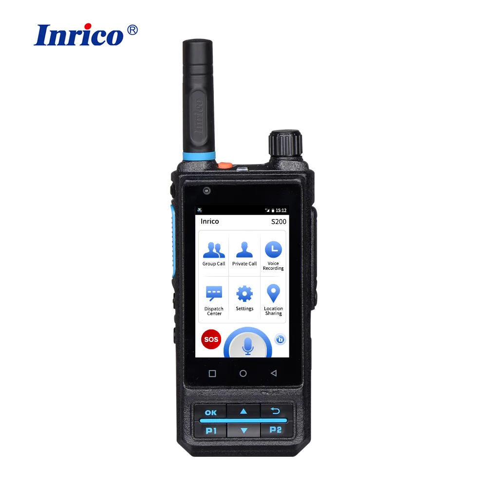 Inrico S200 4G LTE Network Radio GPS Function MT6737WM Flashlight 4000mAh Battery  Android 10 Zello PTT Walkie Talkie Phone