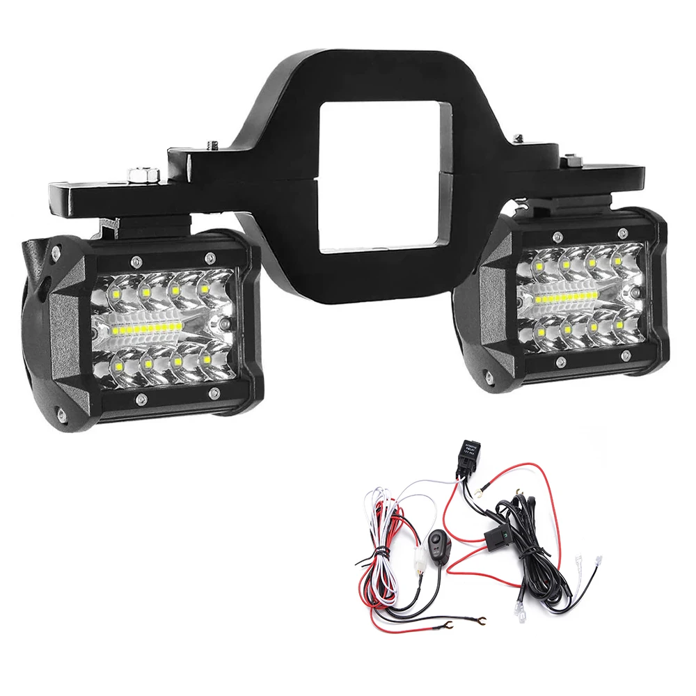 

Universal Car Tow Hitch Hook Mount Bracket Aluminum Rear Bumper Reversing Light Fog Lamp Holder for Off-road Cars Trucks Trailer