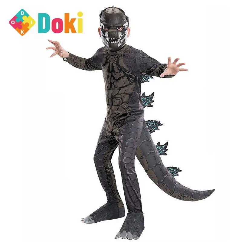 Doki Toy 2023 New Lizard Man Cos Serving Role Playing Stage Jumpsuits Garment Children Jumpsuit Performance Clothing