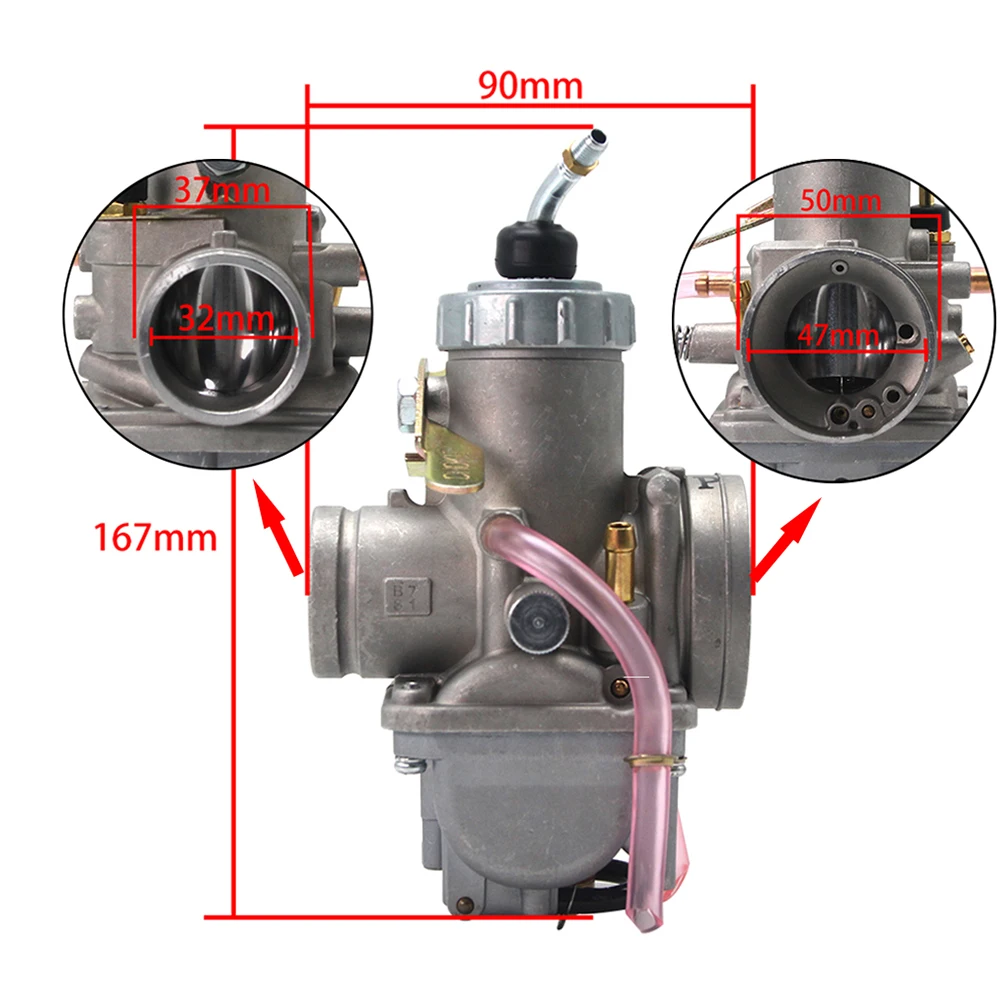 Alconstar Motorcycle 32mm Mikun VM28 Carburetor Carb Manual Damper Carb For Yamaha DT125 125cc Moto Dirt Pit Bike ATV Quad