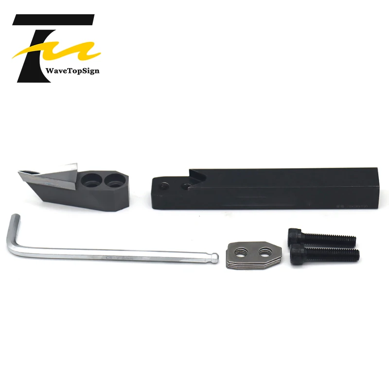 WaveTopSign V-type Stair Turning Tungsten Steel Blade R0.6/R0.9 Lathe Tool For Woodworking CNC Lathe