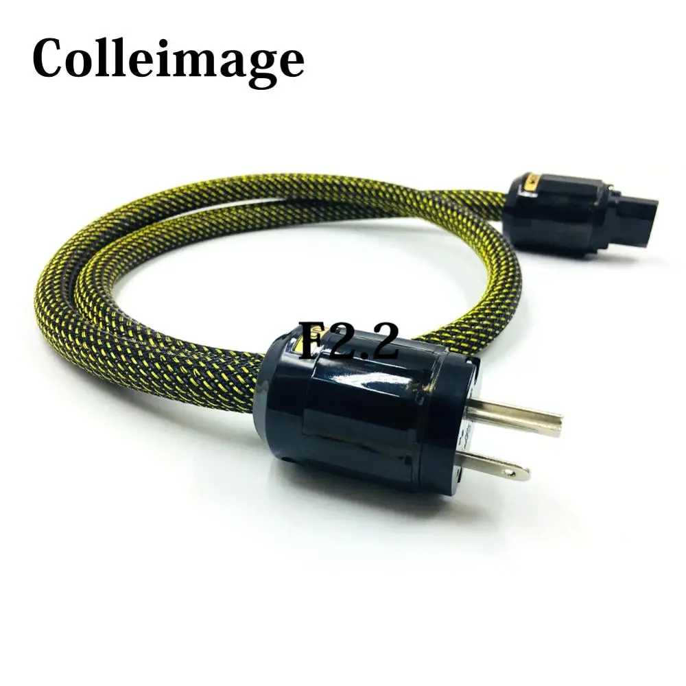 

Colleimage Free shipping Audio US Power Cord, Pure Copper Power Cable, US AC Power Plug Connector Audio Power Extension Cable