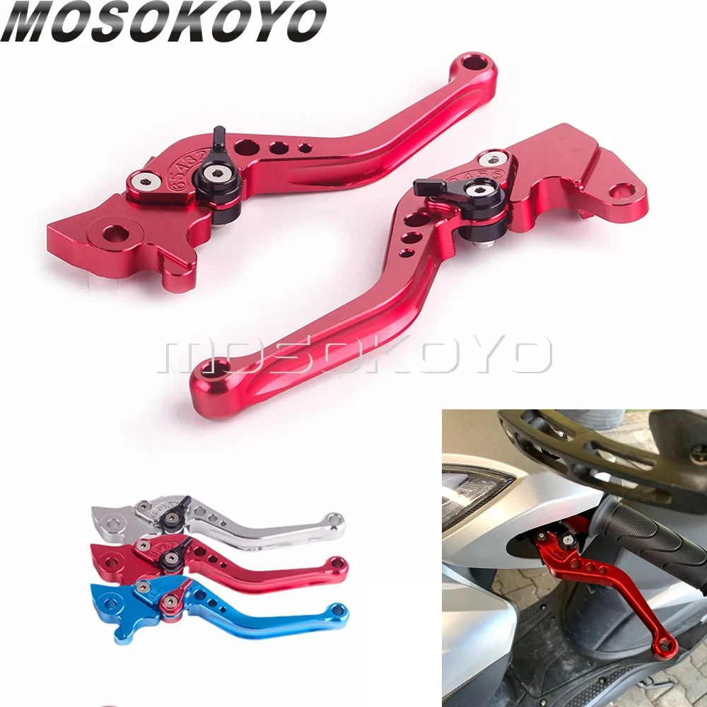 For Yamaha Jog 100 Scooter Red CNC Left & Right Front Clutch Brake Handle Lever Handlebar Hand Levers Motorcycle Accessories