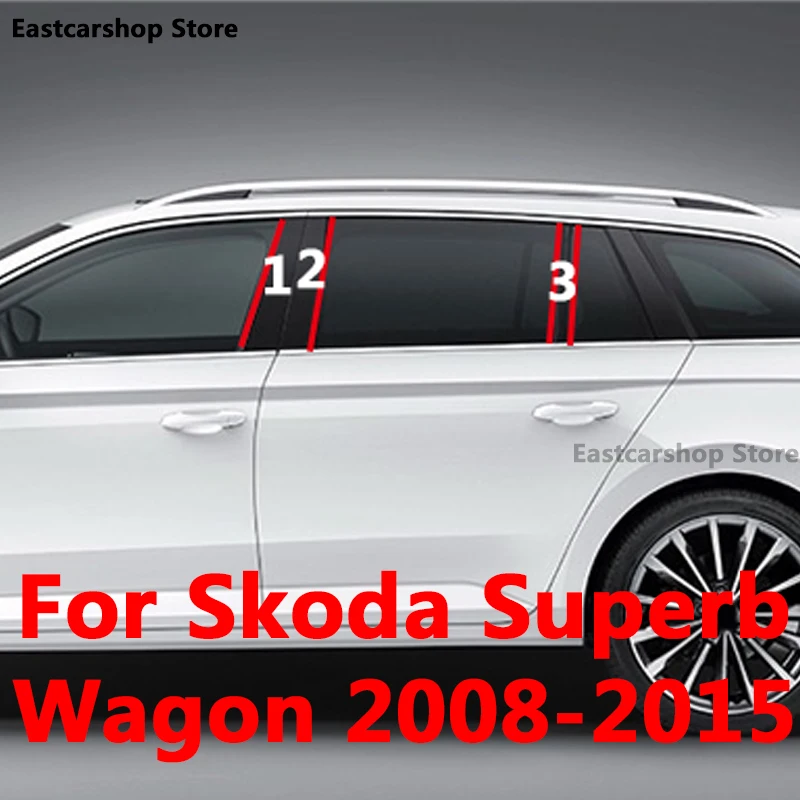 

Наклейка на центральный каркас для Skoda Superb MK2, поместительский автомобиль, среднее окно, B C, наклейка на центральный столб, Декоративная поло...