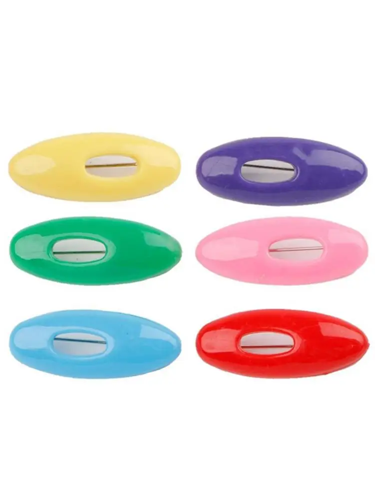 6Pcs Fashion Plastic Scarf Pins Brooches Muslim Hijab Safety Pin Mix Colors Apparel Accessory Decoration Jewelry Headscarf Pin