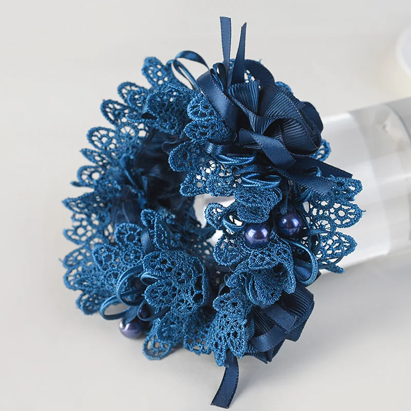 Haargummis Kopf Blume Gummi Gummibänder Pеkuuки Mohamedс Zubehör Para El Cabello Haarschmuck für Frauen – Detail 6