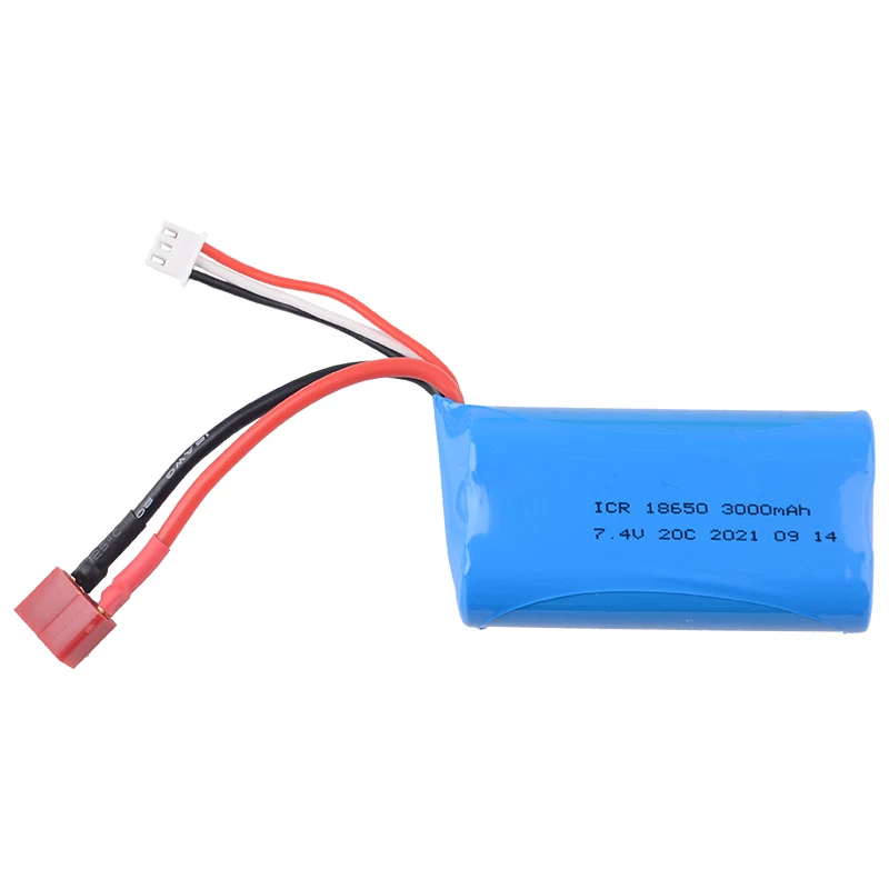 2pcs 18650 7.4V 3000mAh 20C Li-ion Battery For MJX T40 T40C F39 F49 T39 Syma 822 RC Helicopter Drone Part for BG1518 BG1513