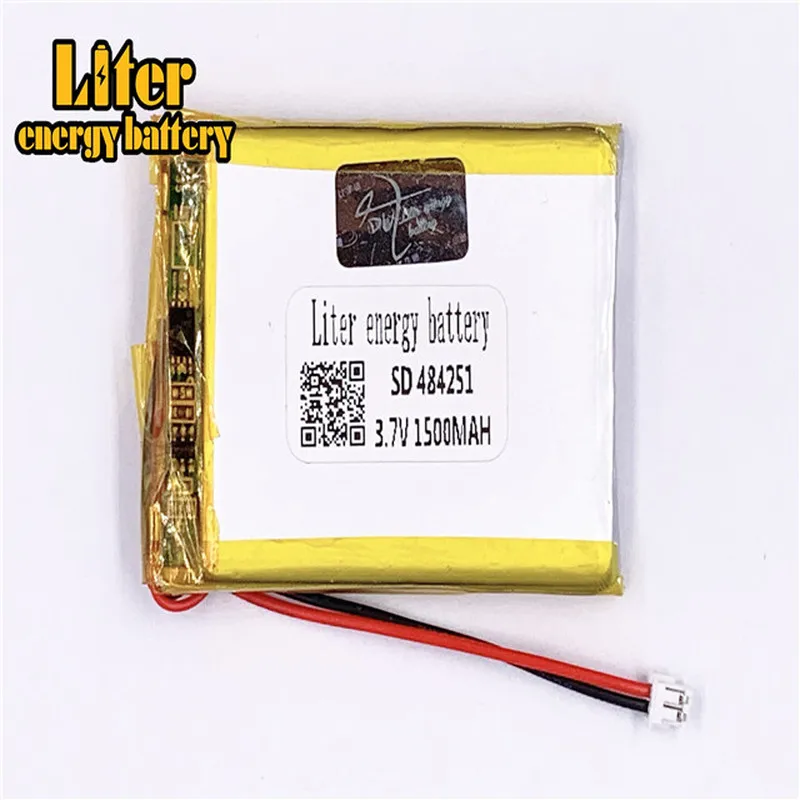 1.5MM 2pin złącze 3.7 V 484251 504050 1500mah akumulator LiPo solar li ion bateria litowo-polimerowa z PCM