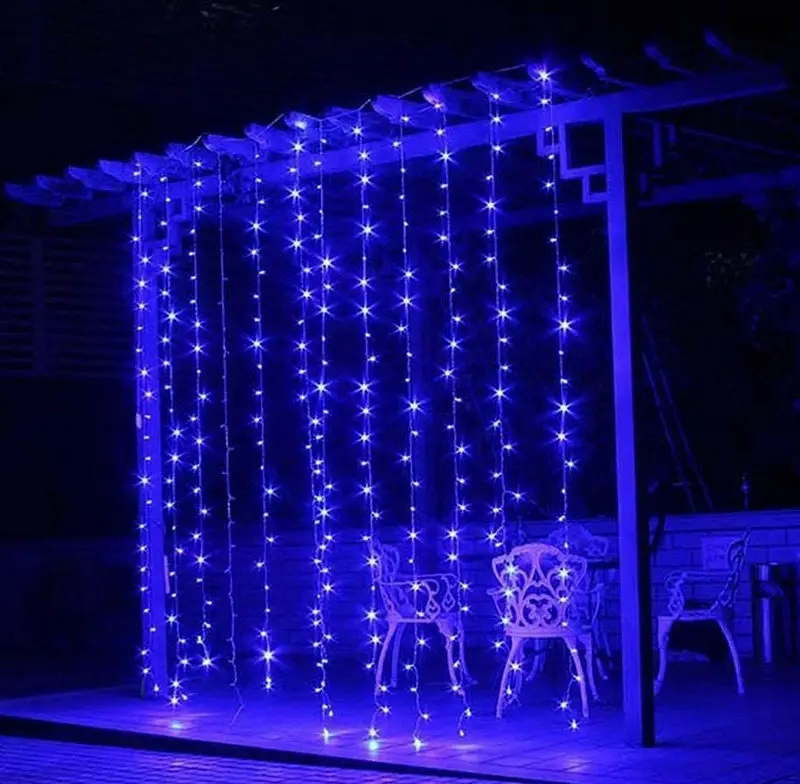 Window Curtain Led light String Fairy lamp Xmas Christmas Wedding Garland Hanging backdrop Decoration 3M/6M(Width) optional