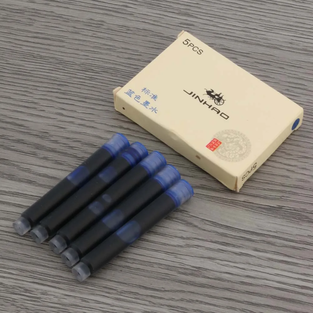 5pc jinhao ink Chromatic Standard replacement green red brown 2.6mm Fountain Pen ink Stationery Office School Supplies