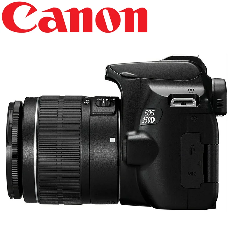 Aparat Canon EOS 250D cyfrowy aparat fotograficzny DSLR z EF-S 18-55mm F4-F5.6 obiektyw STM