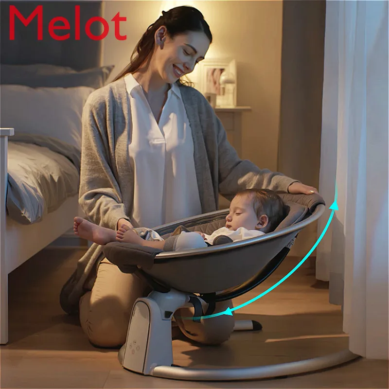 High-End Luxury Baby Caring Fantstic Product Rocking Chair Newborn Comfort Rocking Chair Adjustable Sleeping Electric Cradle