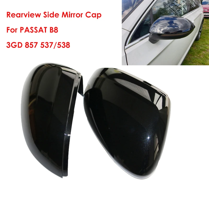 For Passat B8 Black Mirror Cover Rearview Side Mirror Cap S Line 3GD 857 537H 3GD 857 538H