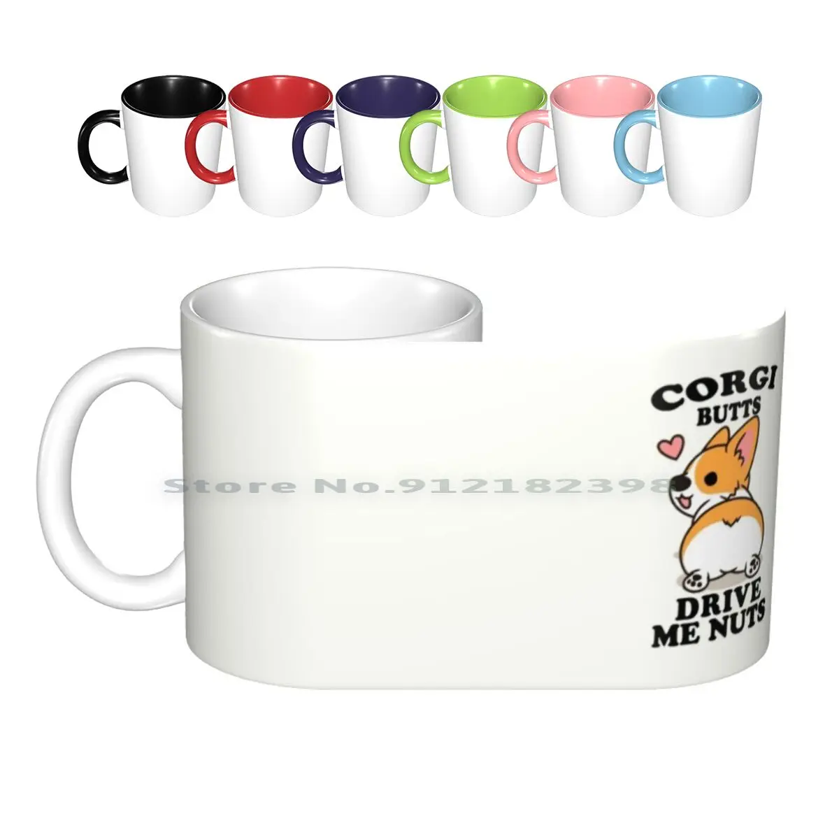 Corgi Butts Drive Me Nuts Ceramic Mugs Coffee Cups Milk Tea Mug Corgi Dog Corgi Butt Funny Creative Trending Vintage Gift