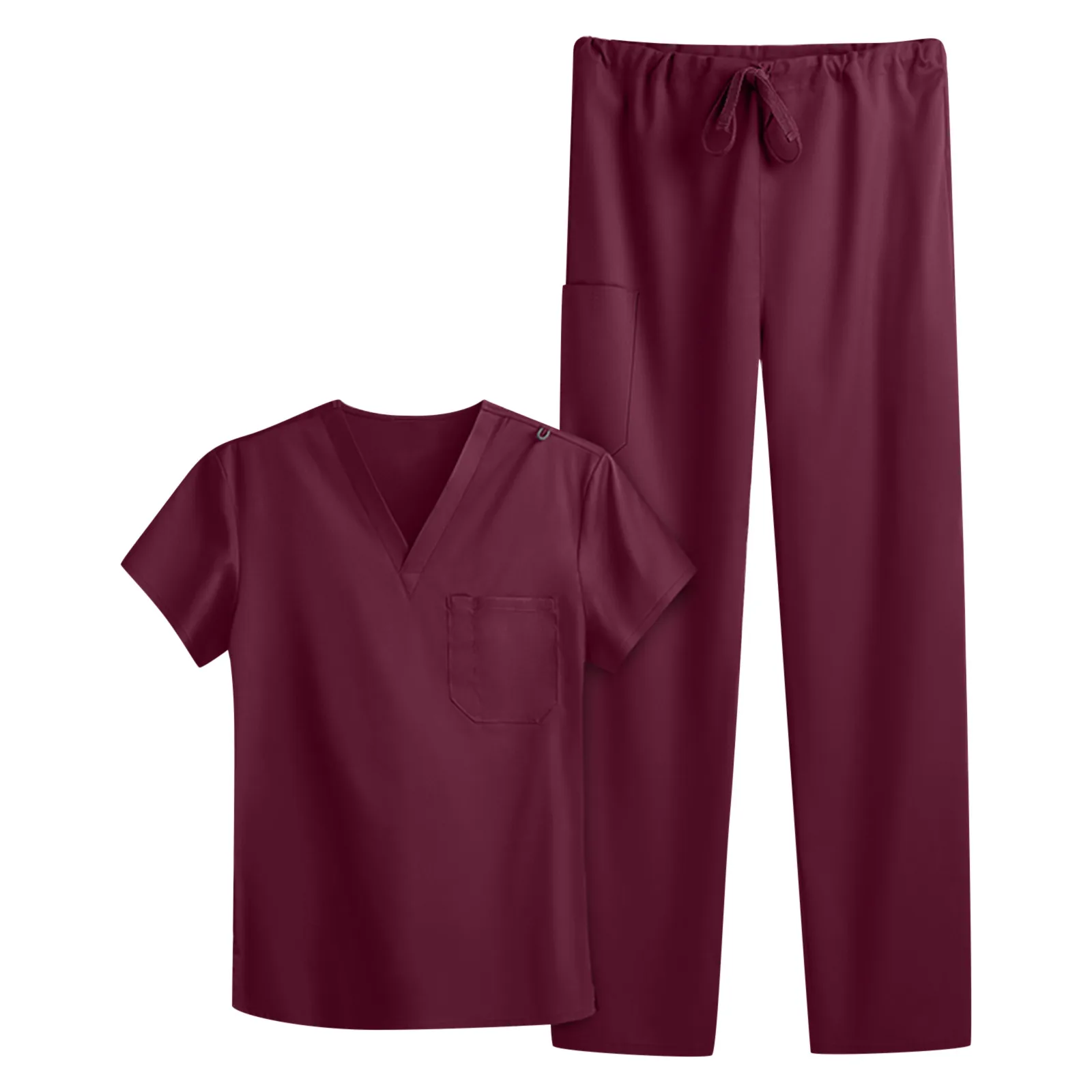 Uniforme médico de cirugía para mujer, traje de pantalón y blusa de enfermería, Color sólido, ropa de enfermera, médico, trabajador