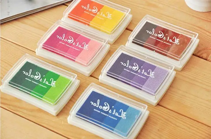 Cute Crystal Stamp Ink Pad Color Gradual for High Quality Photo Album Scrapbooking Diary Lovely School Supplies Gift Wholesale