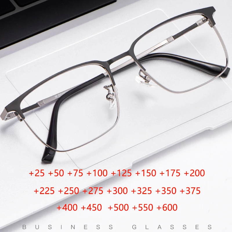 

Titanium Reading Glasses Men Optical Lenses Ultralight Presbyopic Glasses Eyeglasses Flexible Women Eyewear Fashion +175+225+275