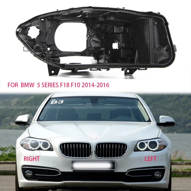 For BMW 5 Series F18 F10 2014-2016 Headlight  Shell Housing F18 Xenon Light Box Lamp Housing Plastic Headlight Shell Base