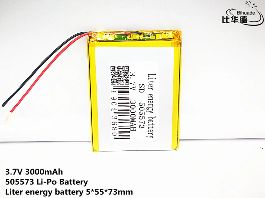 Good Qulity 3.7V,3000mAH,505573 Polymer lithium ion / Li-ion battery for TOY,POWER BANK,GPS,mp3,mp4