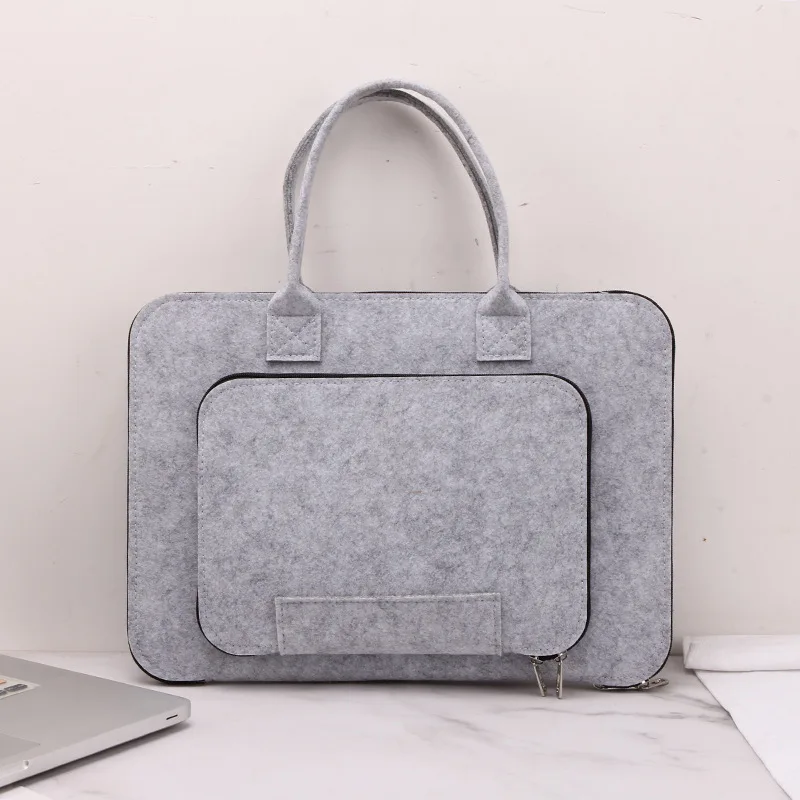 Fashion Portable Felt Bag Laptop Bag For 11.6 13.3 15.6 17.3 Inch Computer Bag For MacBook Pro 13 Case Xiaomi Samsung HP Handbag