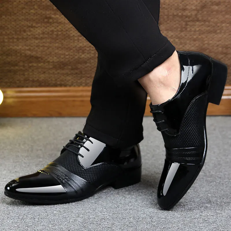 2019 New Summer Casual Dress Men Shoes Solid Casual Plus Size Hot Sale New Brand Fashion Business Men\'s Shoes Leather Sole Shoes