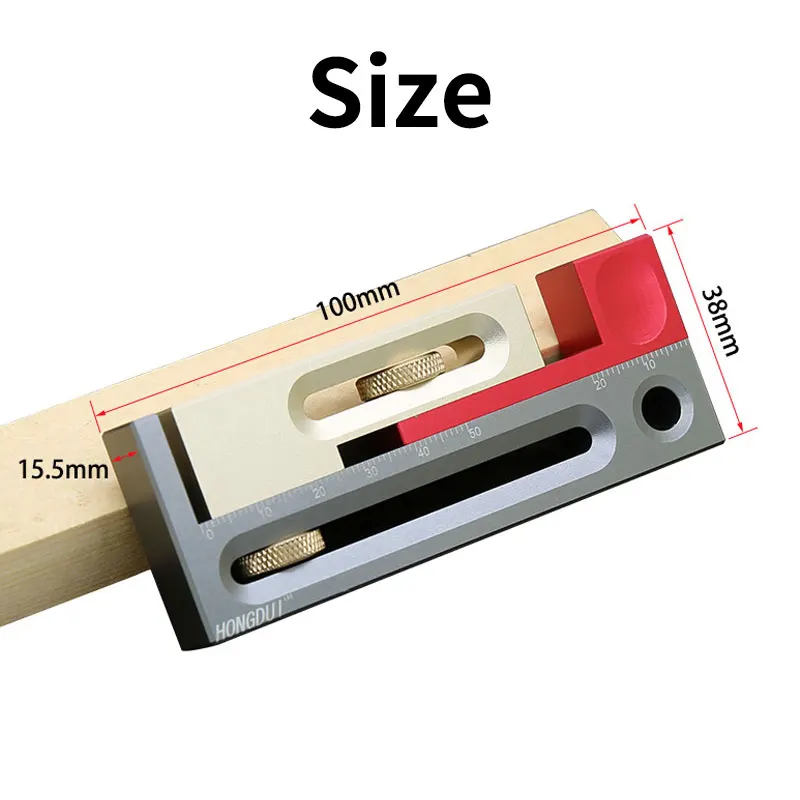 Saw Kloof Regulator Houtbewerking Kloof Gauge Aluminium Beweegbare Meten Blok Pen-En Gereedschap Lengte Compensatie Gereedschap