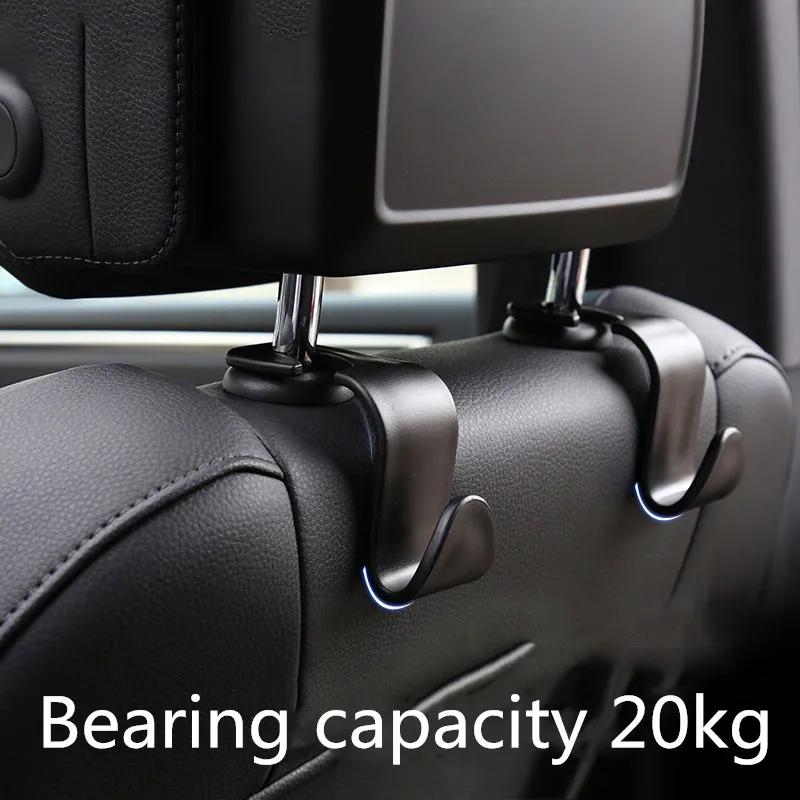 4pcs Creative Car Seat Truck Coat Back Hooks Organizer Universal Headrest Mount Storage Holder Simple Styling Auto Bag Hanger