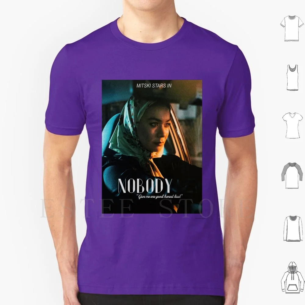 Mitski 'nobody' Movie Style Poster T Shirt DIY Big Size 100% Cotton Mitski Nobody Be The Cowboy Bury Me At Makeout Creek Indie