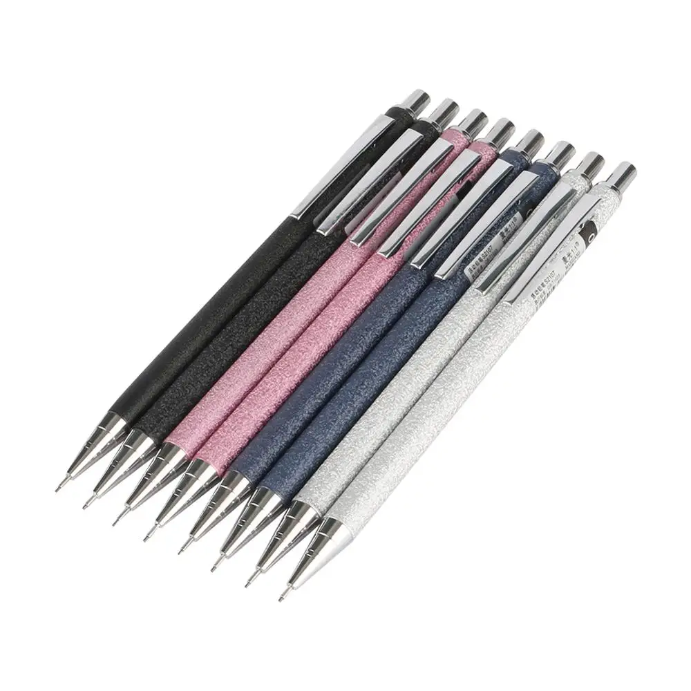 Mechanische Matt Metall Bleistift 0,5mm 0,7mm Verhindern Rutschig Schleifen Federhalter Metall Drehbleistift Malerei Automatische Bleistift