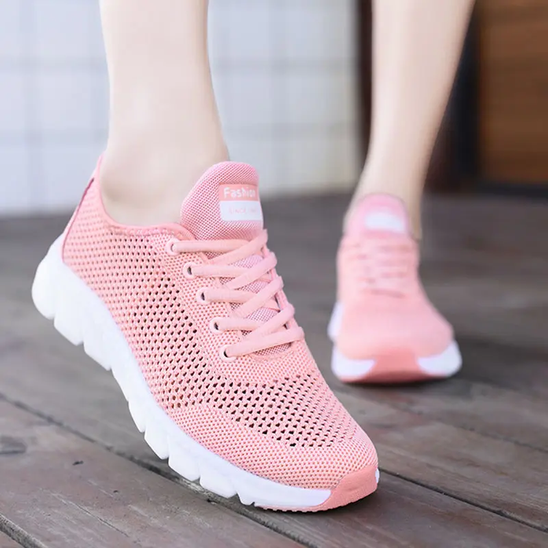 

Women's Sports Shoes 2021 New Women's Leisure Shoes Non Slip Comfortable Sole Running Shoes Women's Flat Sports Shoes