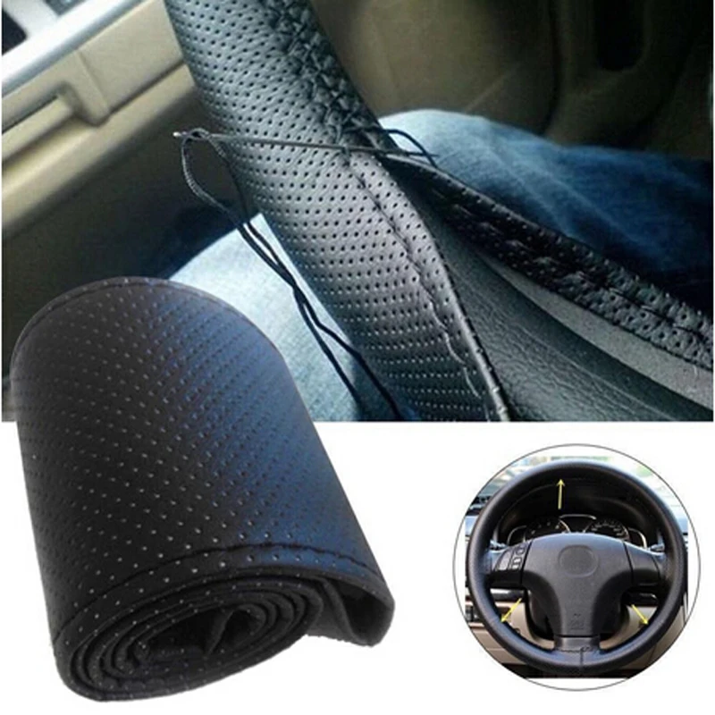 Car Steering Wheel Braid Cover Leather Car Covers for UAZ 31512 3153 3159 3162 Simbir 469 Hunter Patriot