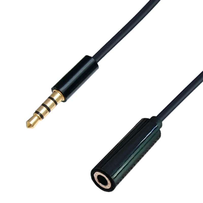 5m 16Ft 3.5mm Jack 4 Pole Audio Extension Cable Male to Female AUX Cable Audio Extender Cord for Earphone Headphone Mobile Phone