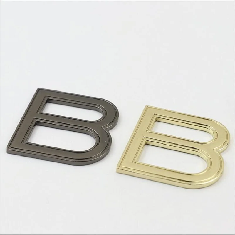 10pcs/lot luggage, handbags, hardware accessories, metal letter B buckle, decorative brand, shoe buckle, shoe clothing accessori