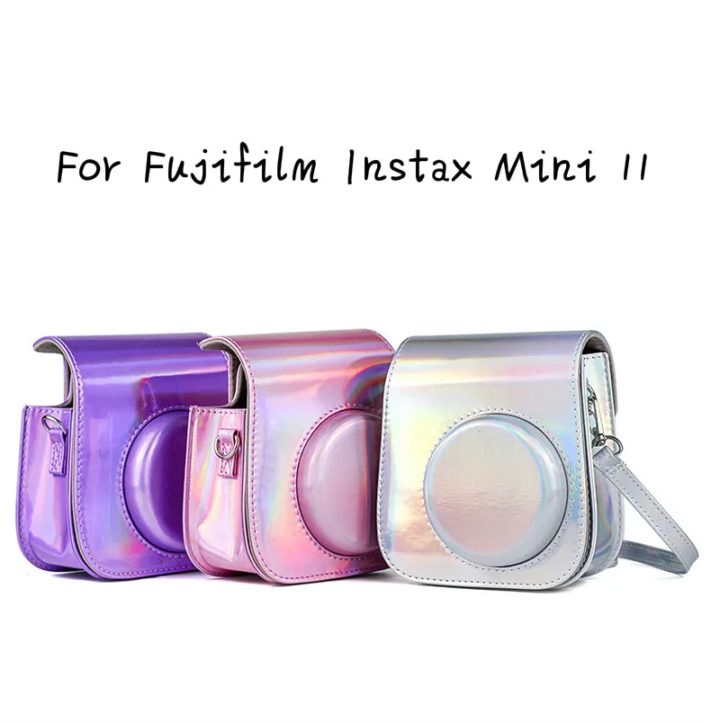 for Fujifilm Instax Mini 11 Camera Accessory Artist Oil Paint PU Leather Instant Camera Shoulder Bag Protector Cover Case