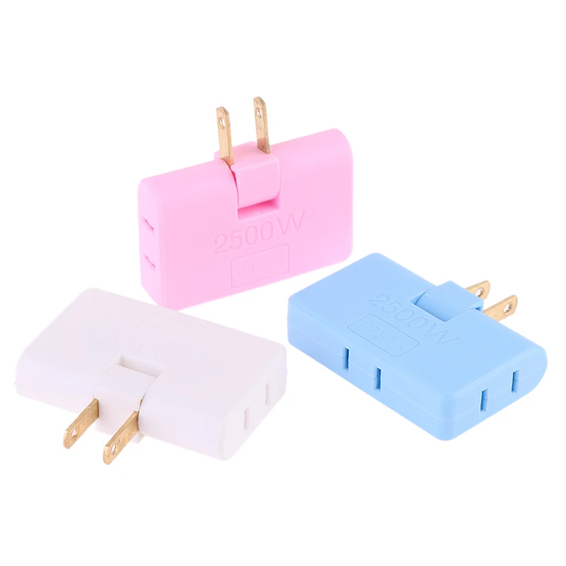 1 Stuk Van Draaibare Socket Converter Een In Drie 180 Graden Extension Plug Multi Plug Mini Slim Wireless Outlet Adapter