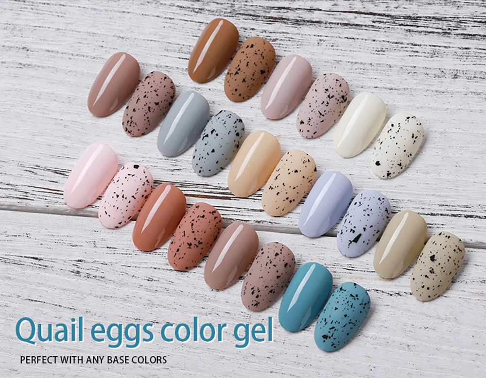 Vendeeni Eggshell Gel-Nagellack 15ml Klar UV LED Soak-Off Gel-Lack Spezielles Schwarzes Material Nagelgel Mit Beliebiger Farbgrundierung – Detail 1