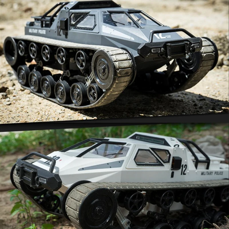 Simulação off-road carruagem crianças elétrica rc modelo militar brinquedo 1:12 ev2 rastreador carro de controle remoto alta velocidade deriva rc tanque