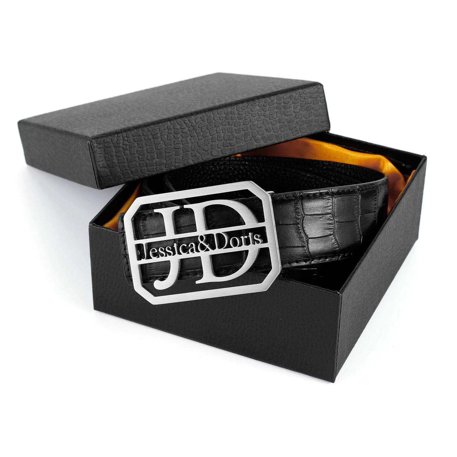 

Women's Belts Luxury Designer Brand Crocodile Pattern Waist Personalized Custom Name Letter Belt Buckle Unisex Accessories