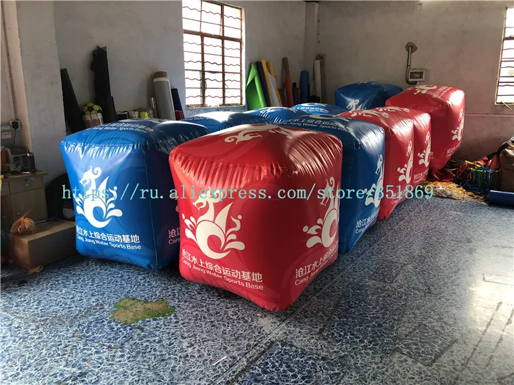 Customized Inflatable Swim Buoy With Logo, Inflatable Square Buoy, Water Floating Cube Buoy Water Event Inflatable Marker Buoy