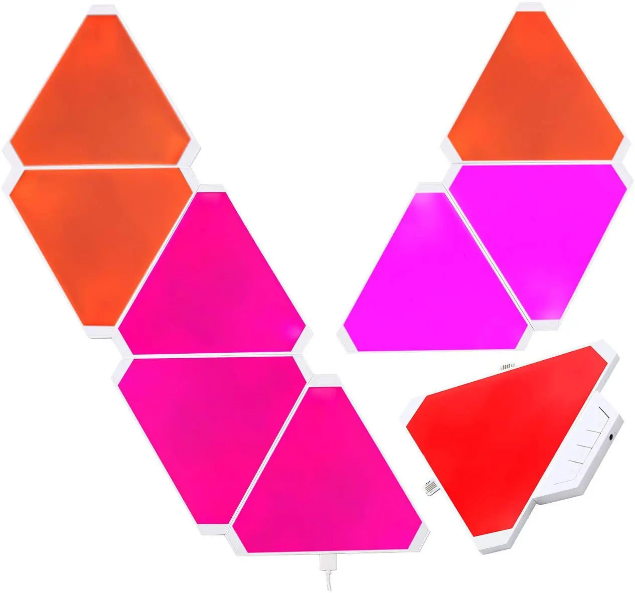 Triangle Lights RGB Colorful Wall-Mounted LED Light APP Controllable Triangle Gaming Lights Perfect Decor for Room, Living Room